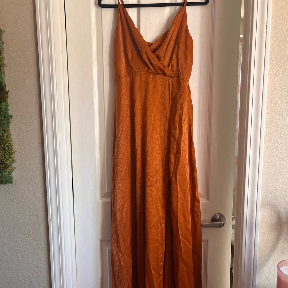 Lulu's Sunset Orange Maxi Dress